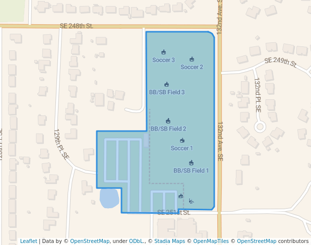 walking in Wilson Playfields map in Kent