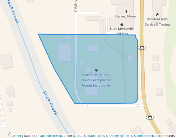 walking in Rockford City Park/South East Spokane County Fairgrounds map in Rockford