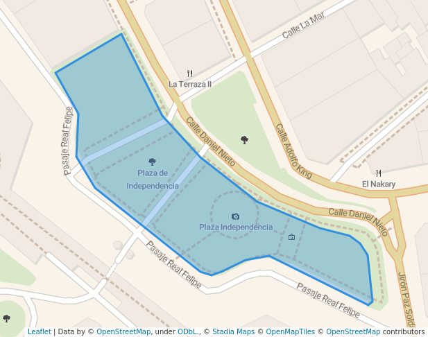 walking in Plaza de Independencia map in Callao