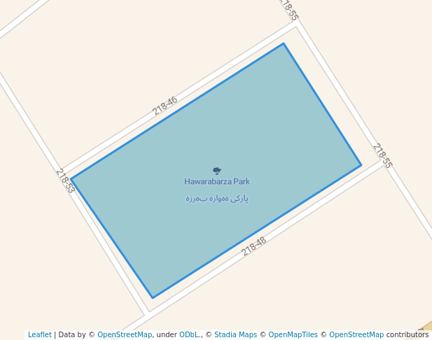 walking in پارکی هەوارە بەرزە map in Sulaymaniyah