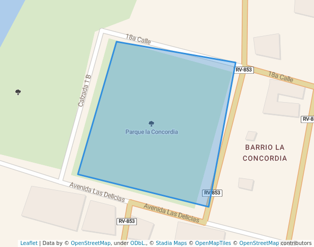 walking in Parque la Concordia map in Tegucigalpa