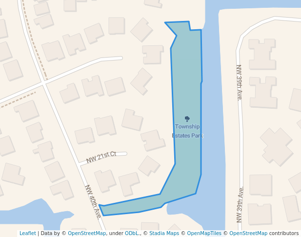 walking in Township Estates Park map in Coconut Creek