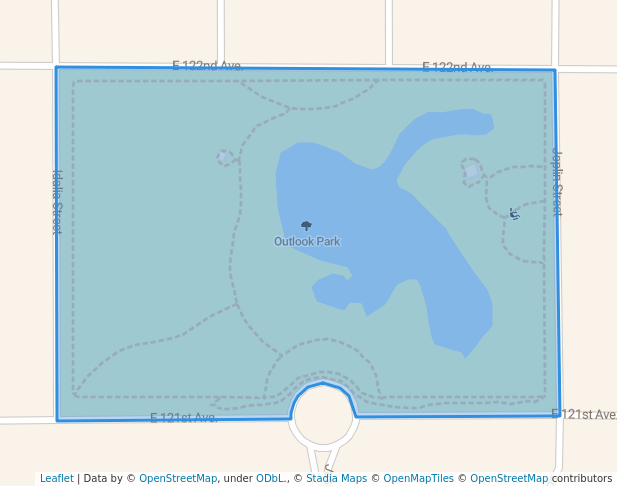 walking in Outlook Park map in Brighton