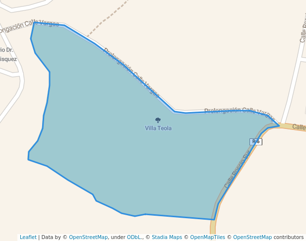 walking in Villa Teola map in Los Teques