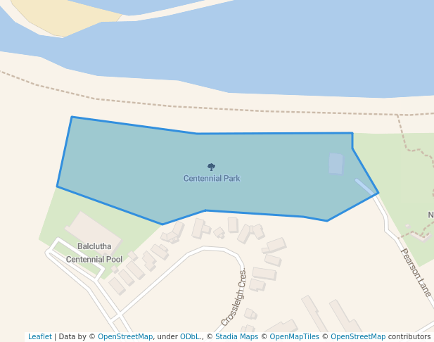 walking in Centennial Park map in Balclutha