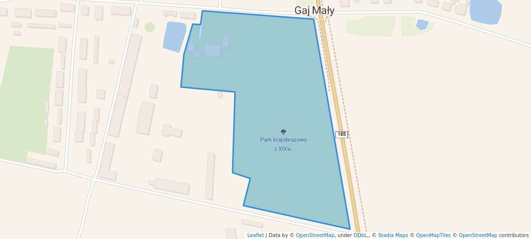 walking in Park krajobrazowy z XIXw. map in Gaj Mały