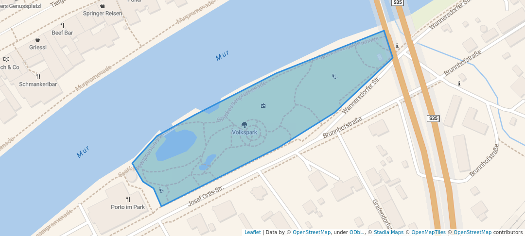 walking in Volkspark map in Frohnleiten