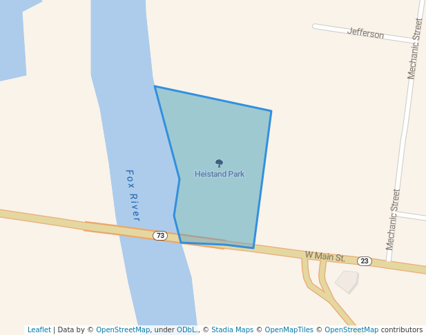 walking in Heistand Park map in Princeton