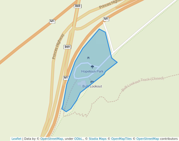 walking in Hopetoun Park map in Maddens Plains
