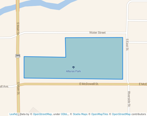 walking in Alturas Park map in Alturas