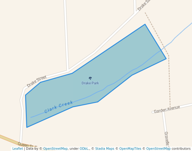 walking in Drake Park map in Sault Ste. Marie