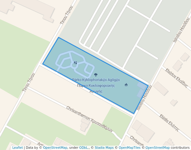 walking in Πάρκο Κυκλοφοριακής Αγωγής map in Chalandri