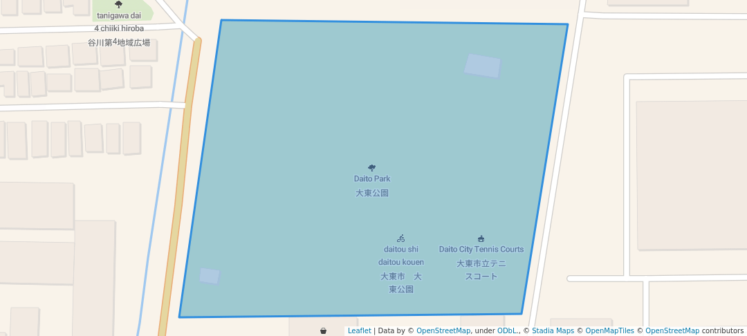 walking in Daito Park map in Daito