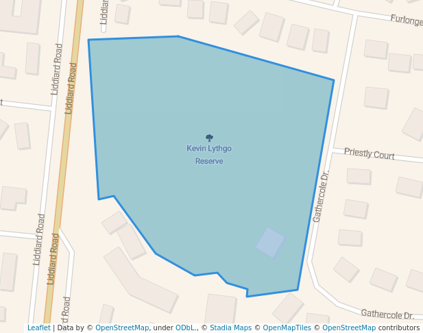 walking in Kevin Lythgo Reserve map in Traralgon