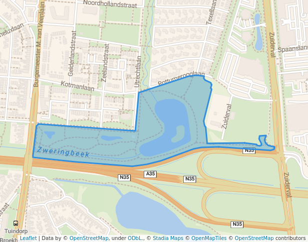 walking in Pleintjespark map in Enschede