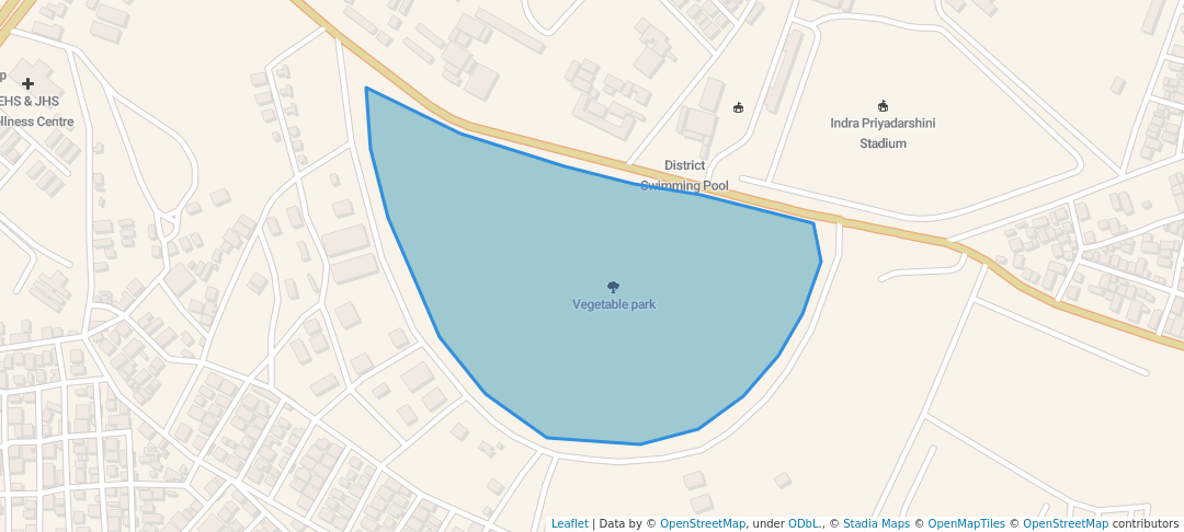 walking in Vegetable park map in Adilabad(U)