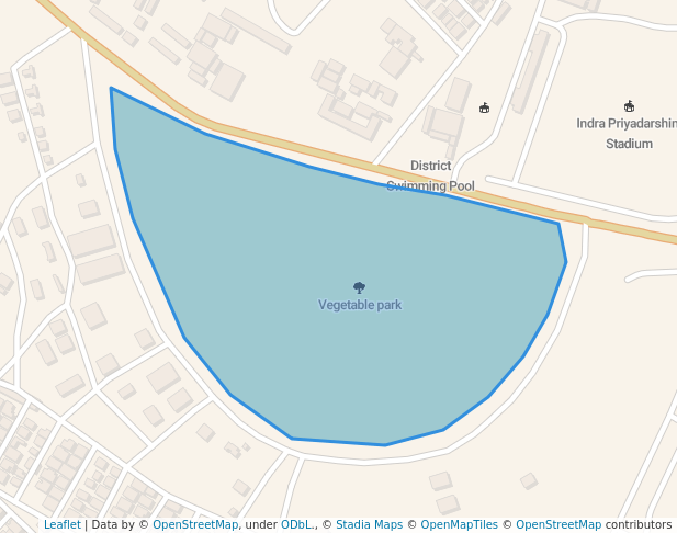 walking in Vegetable park map in Adilabad(U)