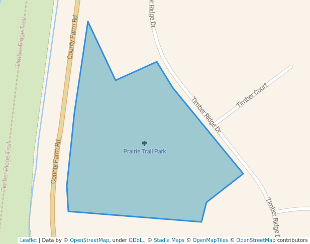 walking in Prairie Trail Park map in Winfield