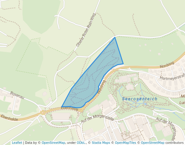 walking in Arboretum des Botanischen Gartens map in Tübingen