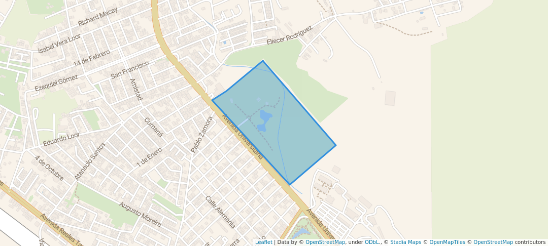 walking in Jardín Botánico map in Portoviejo