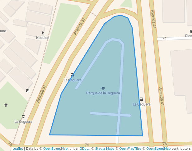 walking in Parque de la Ceguera map in Havana