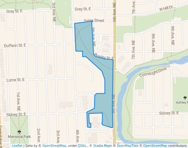 walking in Hamilton's Rock Park map in Swift Current