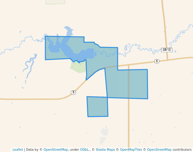 walking in Icelandic State Park map in Cavalier