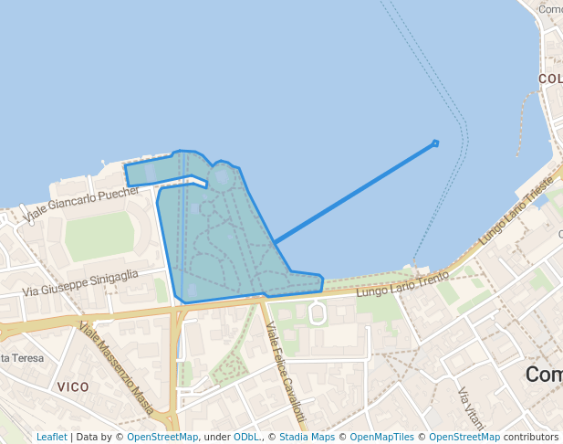 Giardini pubblici a Lago