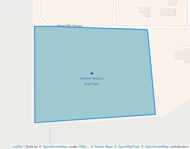 walking in Denton Nelson Ball Field map in Manistique