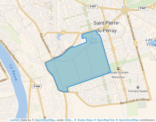 walking in Parc François Mitterrand map in Meaux