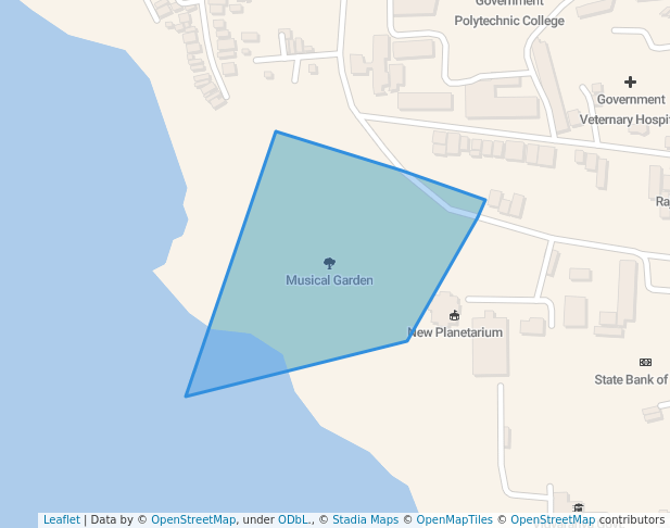 walking in Musical Garden map in Warangal