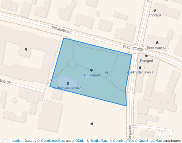 Schillerpark in Villach | Map and Routes