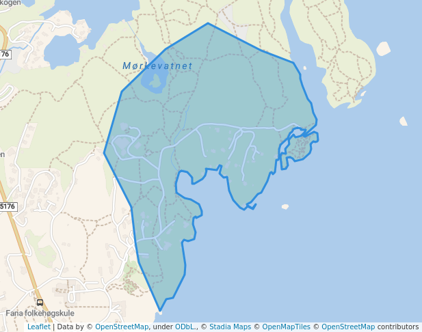 walking in Arboretet på Milde map in Bergen