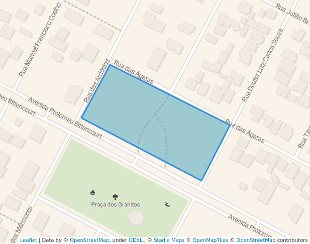 walking in Praça dos Granitos map in Florianópolis