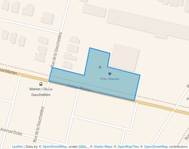 walking in Parc Marien map in Montréal-Est