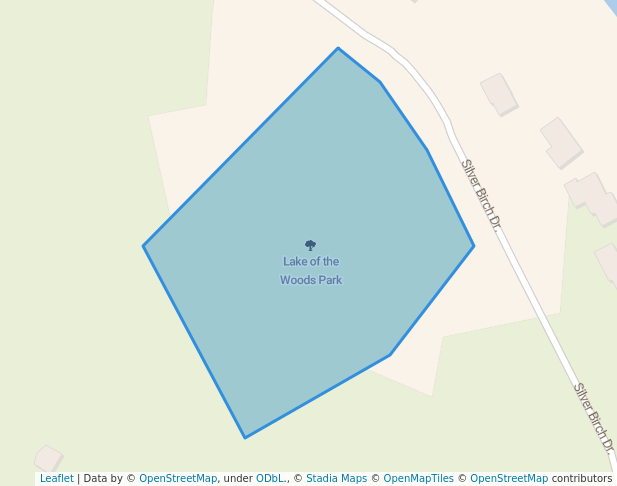 walking in Lake of the Woods Park map in Hubley