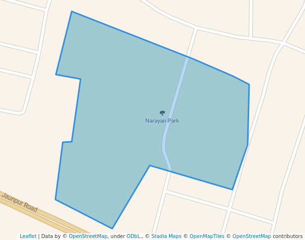 walking in Narayan Park map in Varanasi