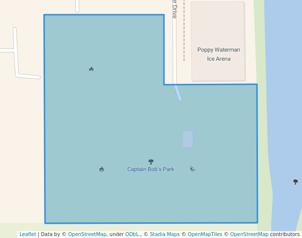 walking in Captain Bob's Park map in Lake Delton