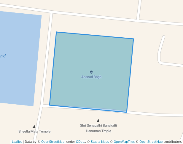 walking in Ananad Bagh map in Varanasi