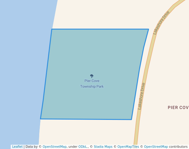 walking in Pier Cove Township Park map in Fennville