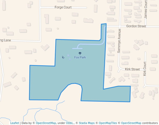 walking in Fox Park map in Gillette