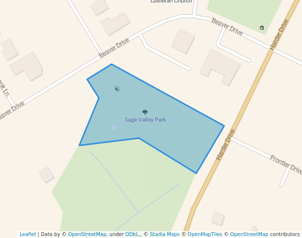 walking in Sage Valley Park map in Gillette