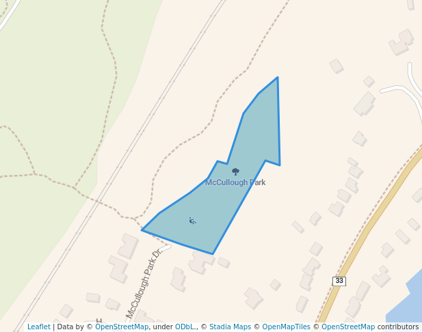 walking in McCullough Park map in Kingston