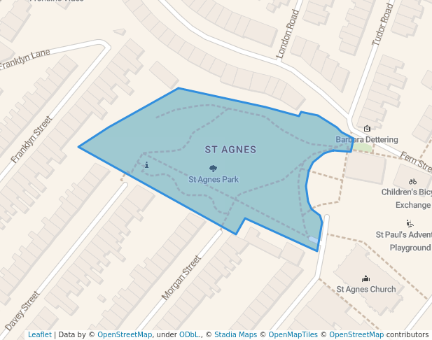 St Agnes Park in Bristol | Map and Routes