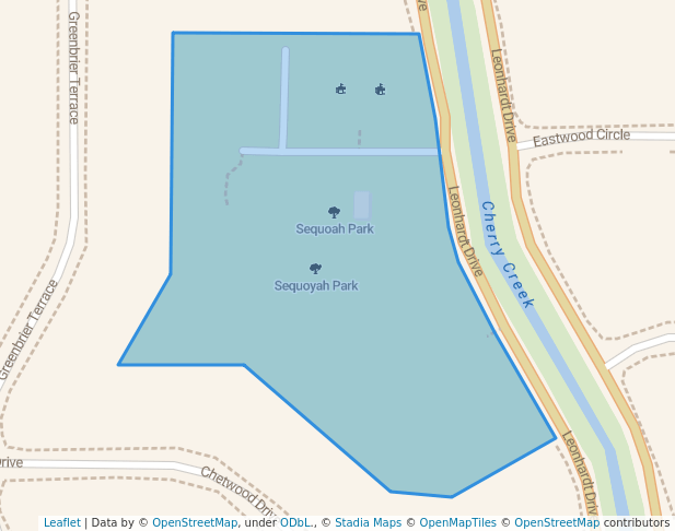 walking in Sequoyah Park map in Del City