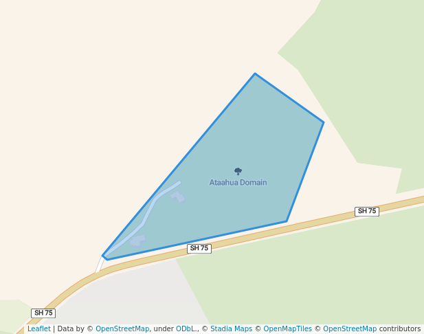 walking in Ataahua Domain map in Ataahua