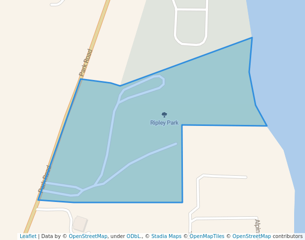 walking in Ripley Park map in Cambridge