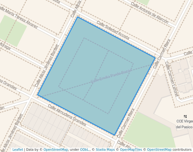 walking in Plaza de la Literatura map in Torre-Pacheco