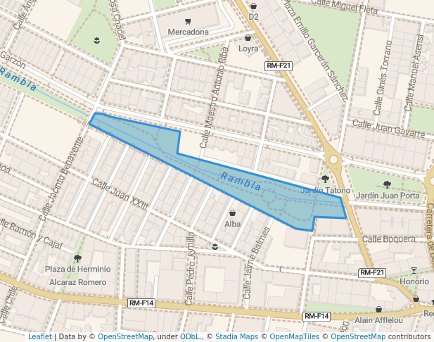 walking in Parque de la Constitución map in Torre-Pacheco