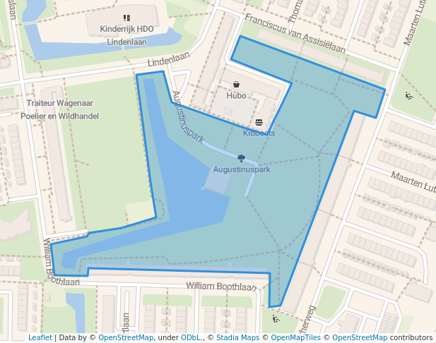 walking in Augustinuspark map in Amstelveen